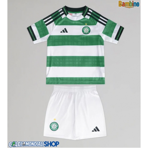 Maglie da calcio Celtic Prima Maglia Bambino 2025-26 Manica Corta + Pantaloni corti)